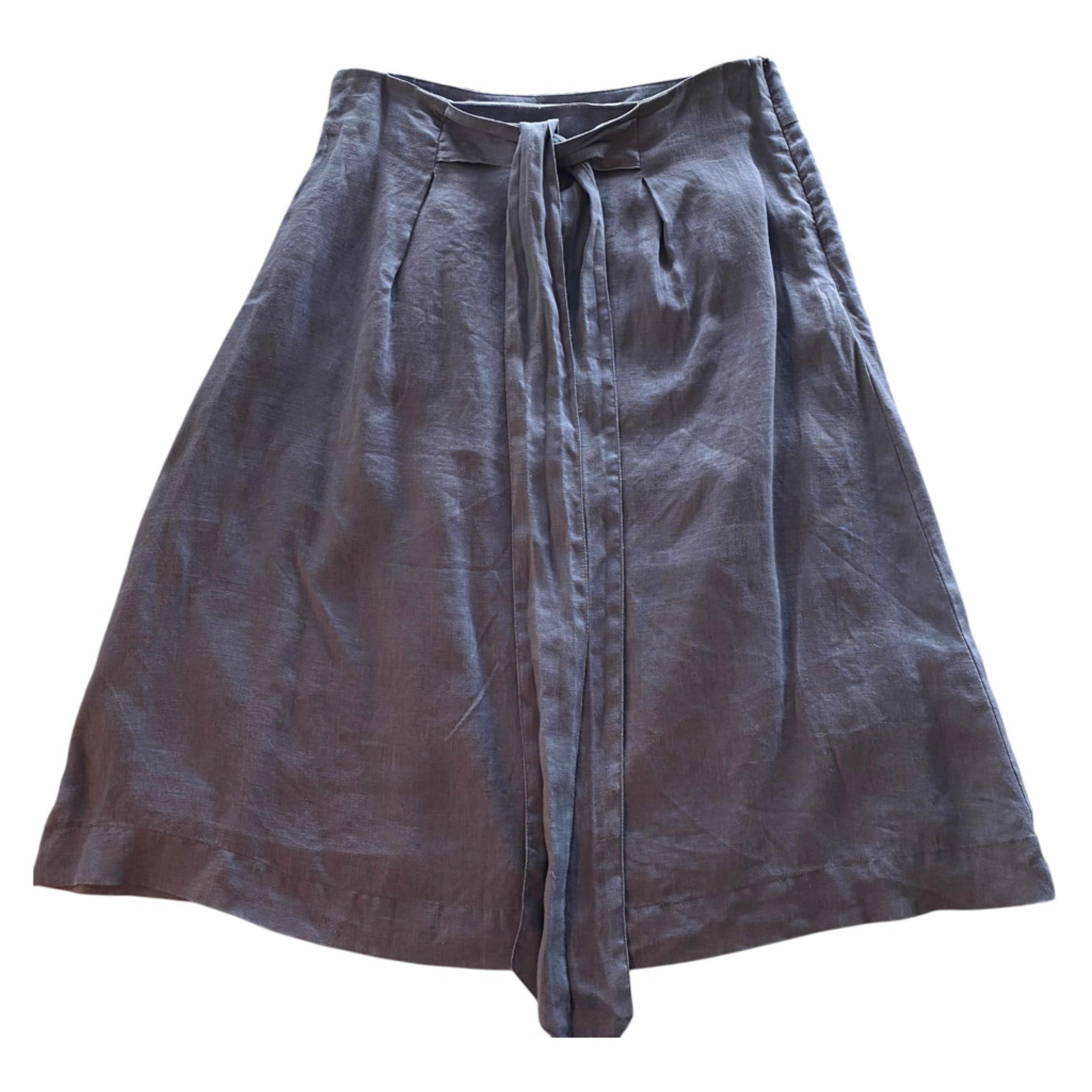 Ilse Jacobsen 100% Linen Tie Waist Aline Knee Length Skirt Medium